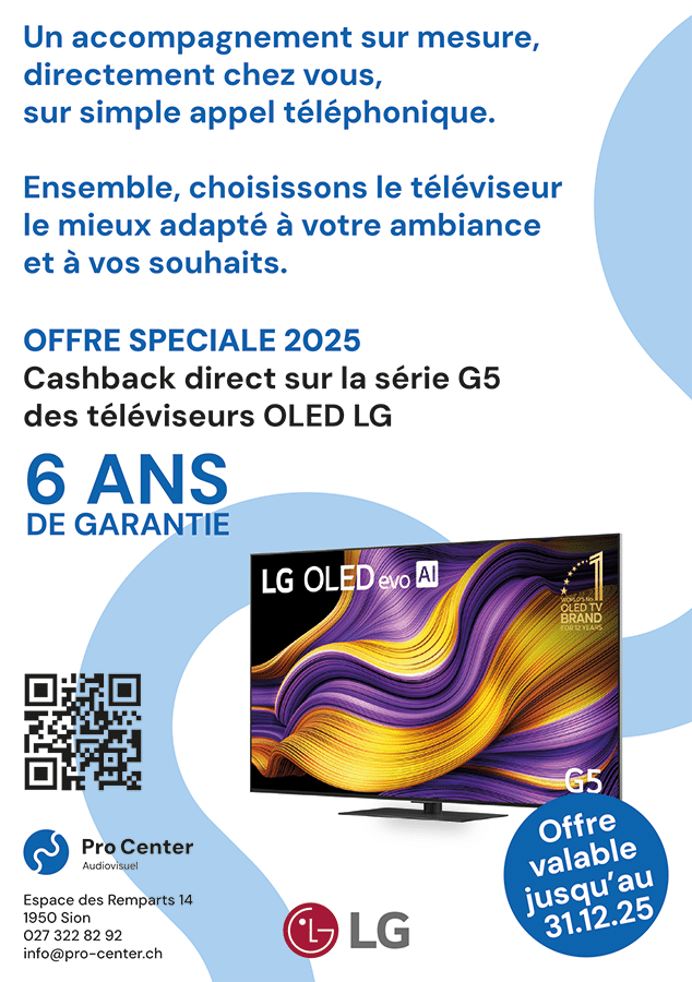 Offre TV chez Pro Center Sion